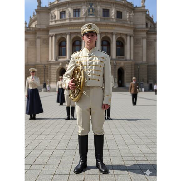 Vintage Broadway Theater Costume War Soldier Hussar Military Band Jacket L/XL - Picture 16 of 16